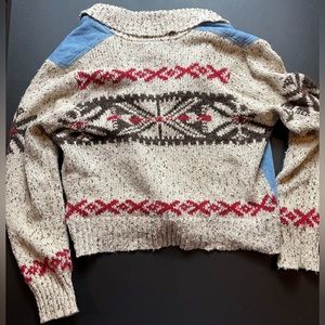 Vintage 90s denim and knit jacket